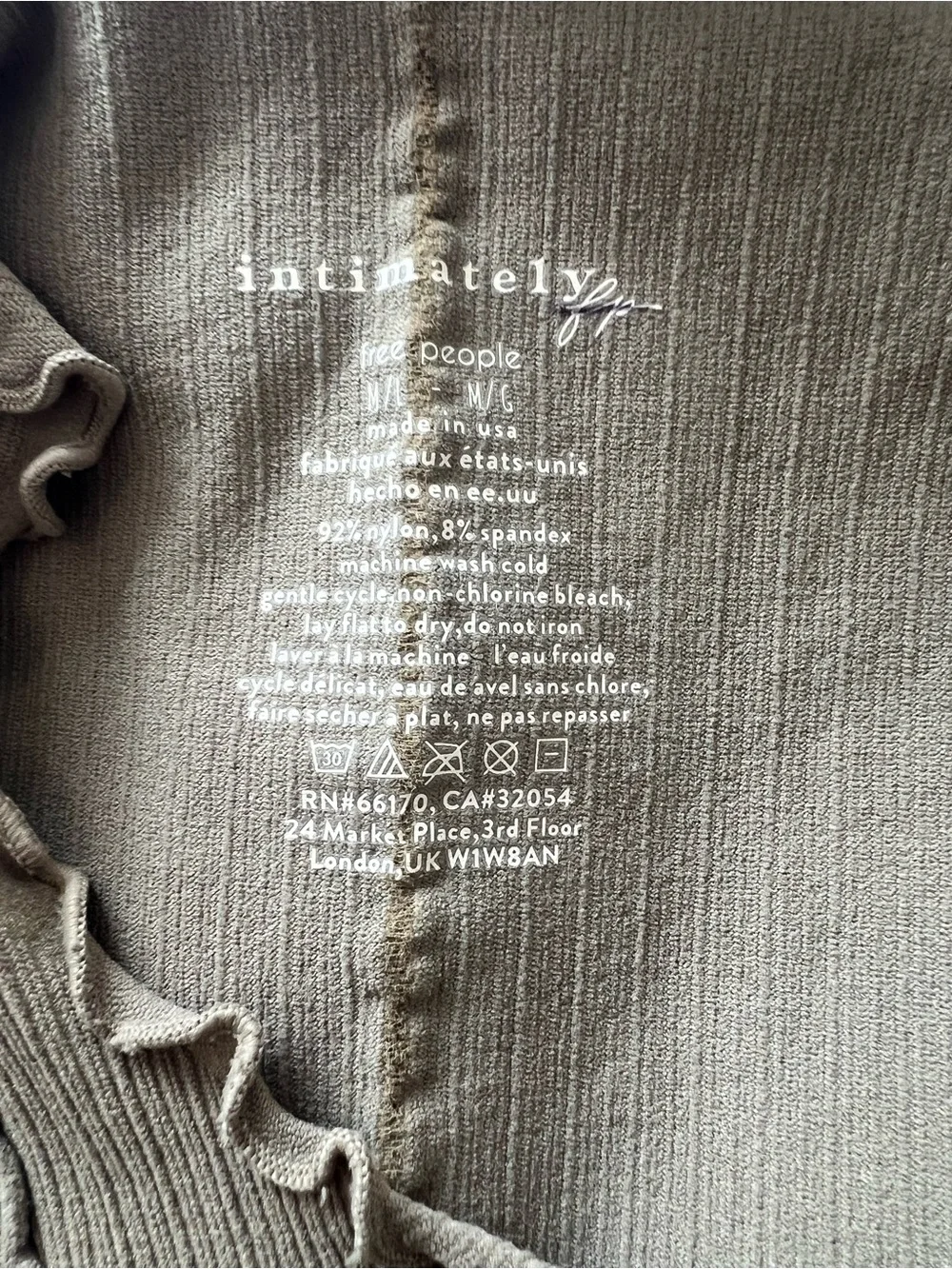 Free People fitted ribbed
